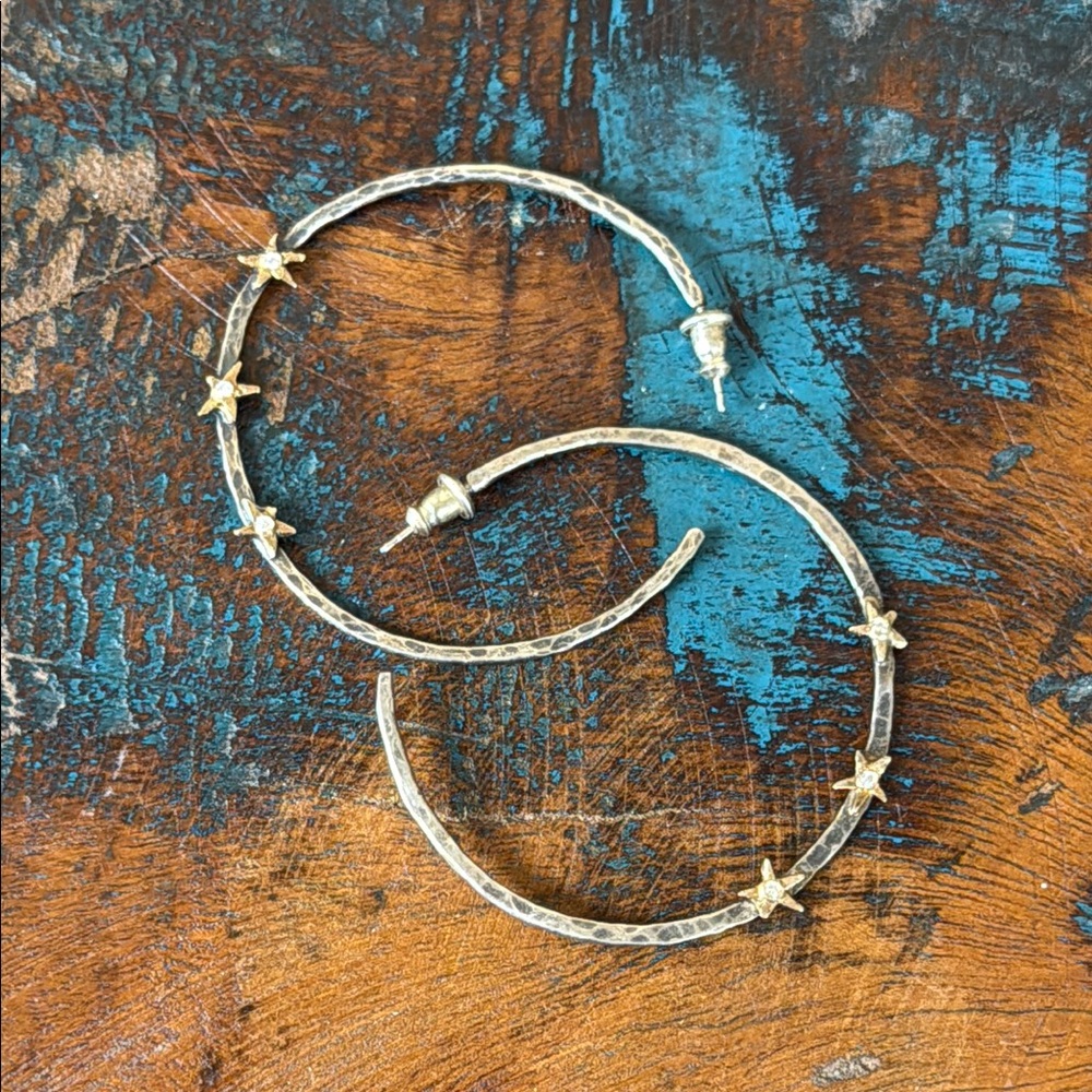 Jes MaHarry “Diamonds in the Night” hoop earrings. New with tags from Sundance.
